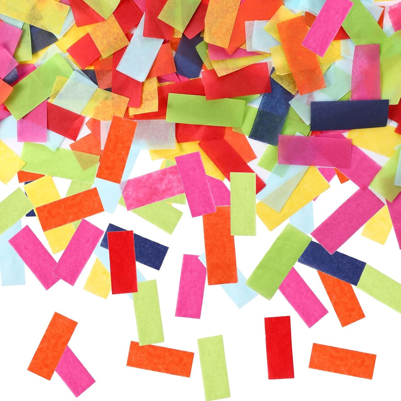 Rectangle Tissue Confetti Multicolor Confetti Sprinkles for Clubs Weddings Birthday Celebrations Fiesta Party Decor, 0.79 x 1.97 Inch(300g,Paper)